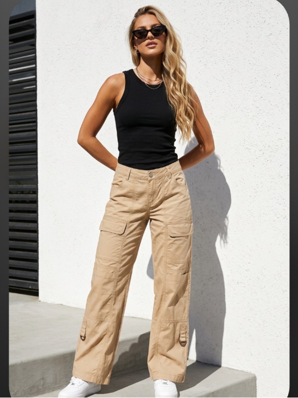 Anthropologie Sanctuary Cali Cargo Pants khaki Utility Pants NWT Size 2 - Picture 13 of 13